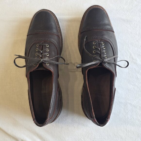 Allen Edmonds Dark Brown leather cap toe men\'s shoes size 9 1/2 D main image 4